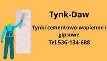 Tynki maszynowe gipsowe i cementowo wapienne Skawina i okolice