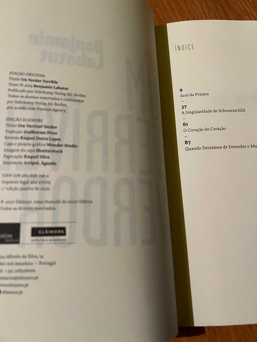 UM TERRÍVEL VERDOR    Benjamín Labatut