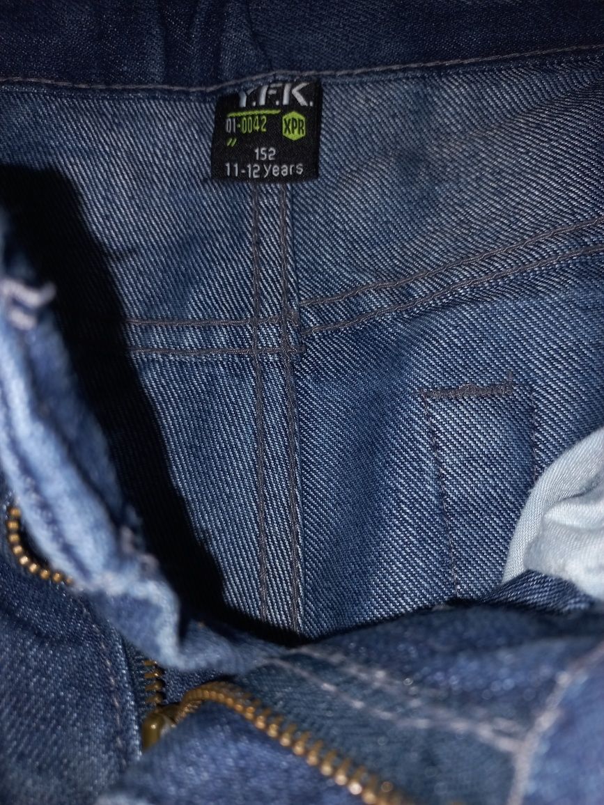 Spodnie dżinsowe chłopięce z Y.F.K roz146-152/12lat