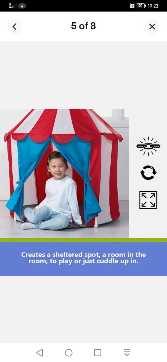Tenda de circo para crianças