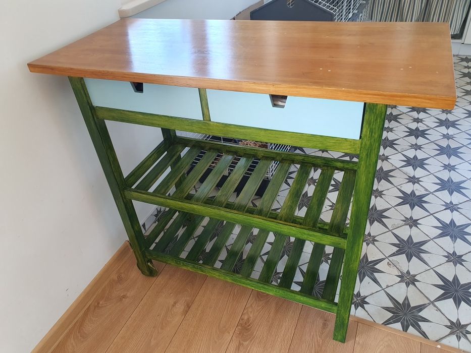 Wyspa kuchenna, wysoki stół na kółkach ikea