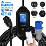 Розпродаж! EV Charger 32A Type1 Type2 GBT Зарядка 7 КВ 5м кабель
