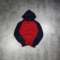 MĘSKA Bluza z Kapturem Lekka Pleciona Polo Ralph Lauren Hoodie Guziki