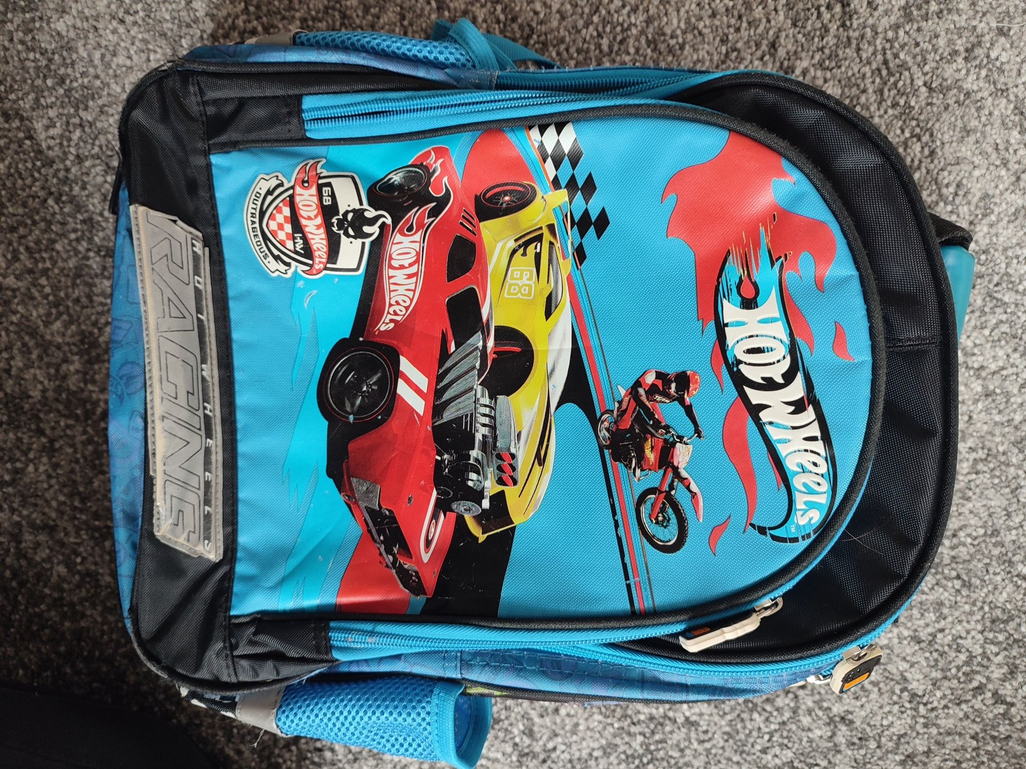 Plecak szkolny dziecięcy, chłopięcy, hot wheels, dla klasy 1-3