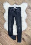 spodnie jeansy skinny tommy hilfiger przecierane logo basic push up XS