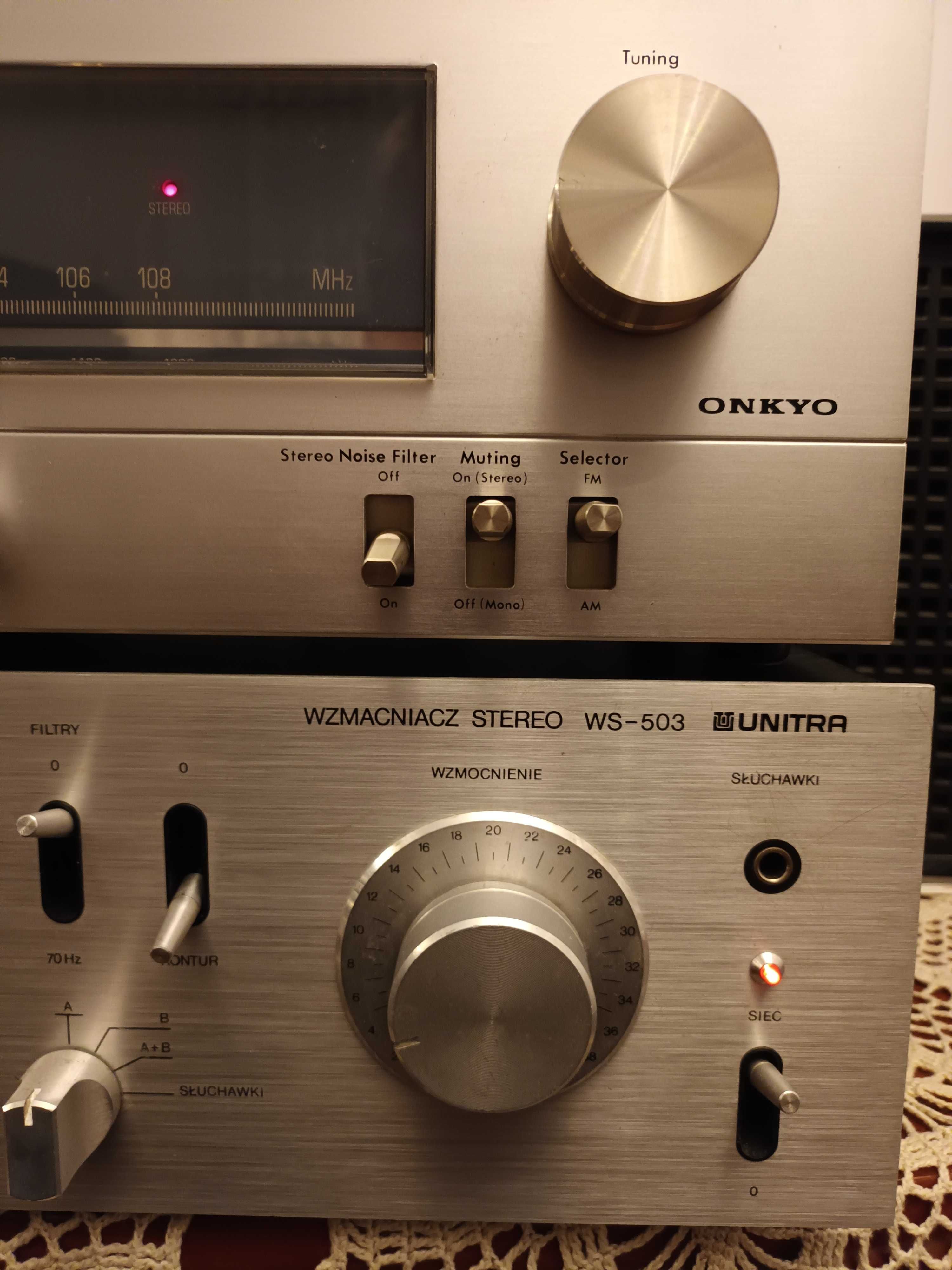 Wzmacniacz Unitra WS 503 + Onkyo T 5000