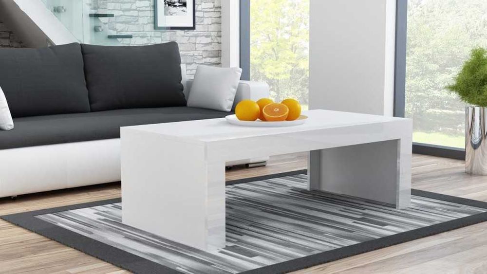 Ława Milano BLAT Biały mat_ LISTWA Biały mat 120 x 60