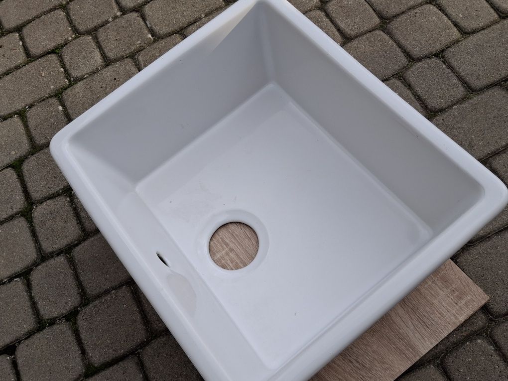 Ikea Domsjo zlew wpuszczany jednokomorowy biały 53x45