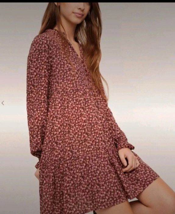 Vestido flores Mango Teen