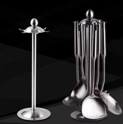 Uchwyt na przybory kuchenne ze stali nierdzewne z 6 haczykami