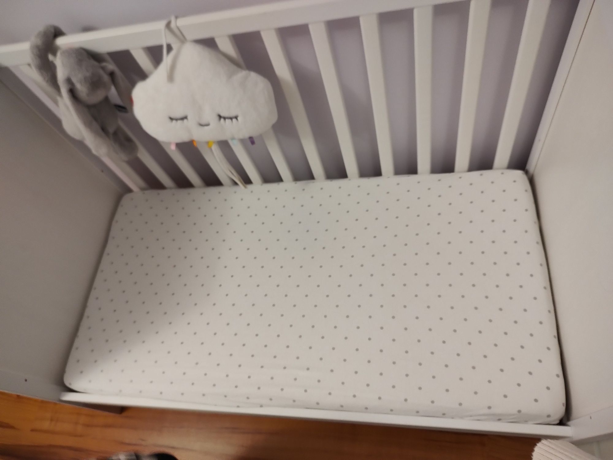 Łóżeczko dziecięce białe 60x120 IKEA Sundvik, jak nowe