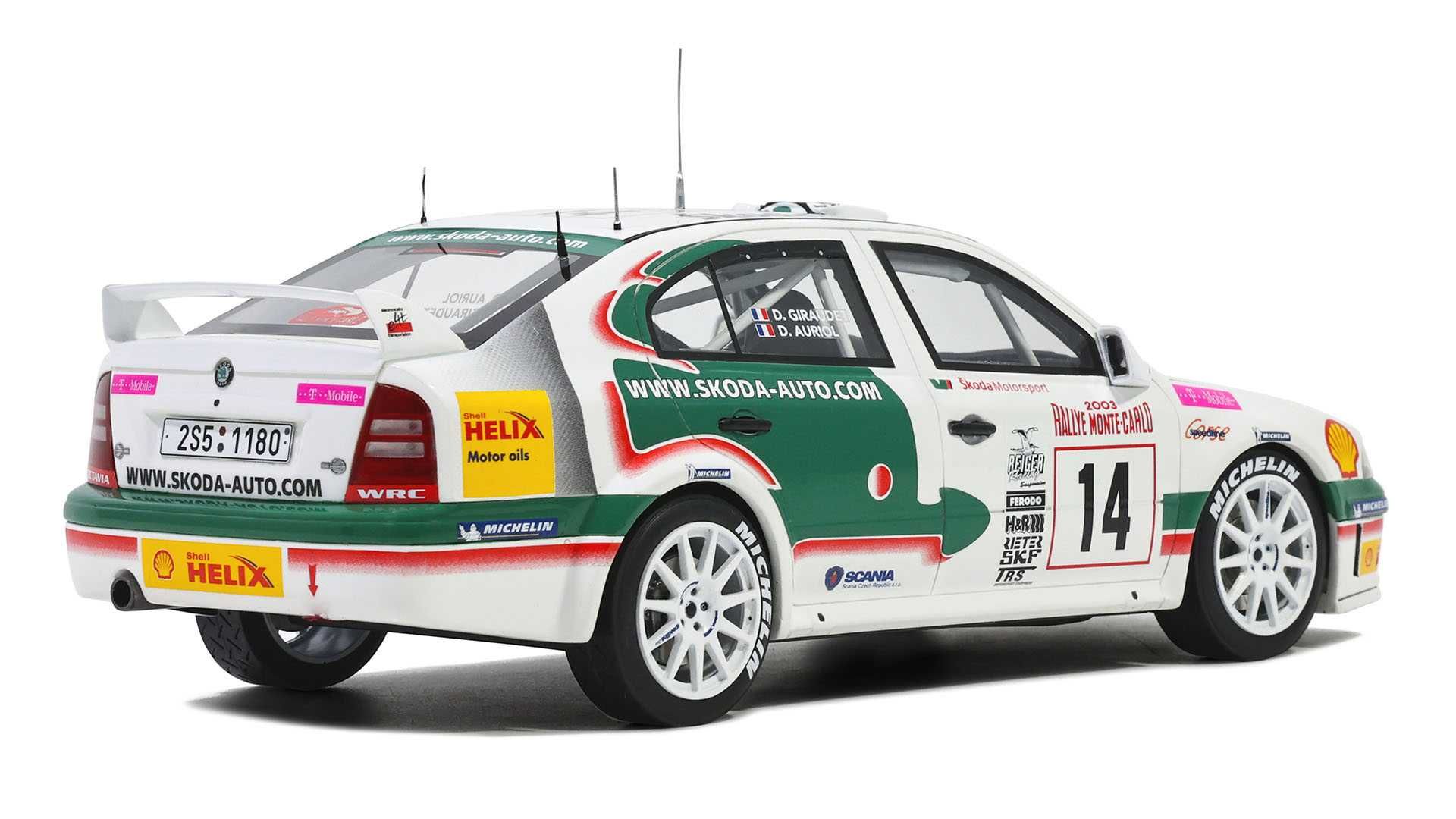 1:18 Otto Skoda Octavia WRC #14 Monte Carlo 2003 D.Auriol/D.Giraudet