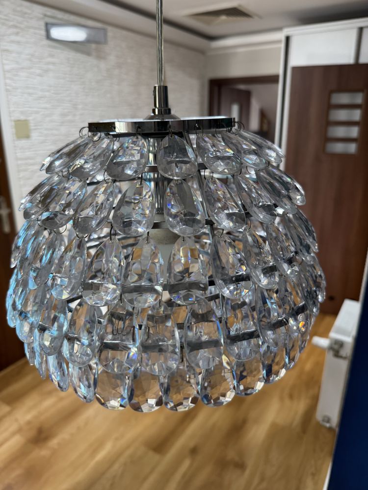 Lampa wisząca, kryształki, castorama