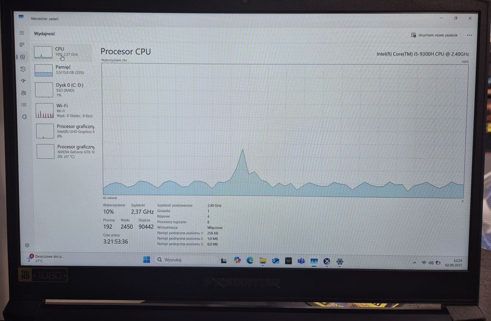 Laptop gamingowy ACER PREDATOR PT315-51, Komis Jasło Czackiego