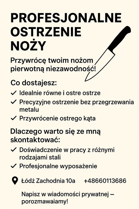 Profesjonalne ostrzenie noży