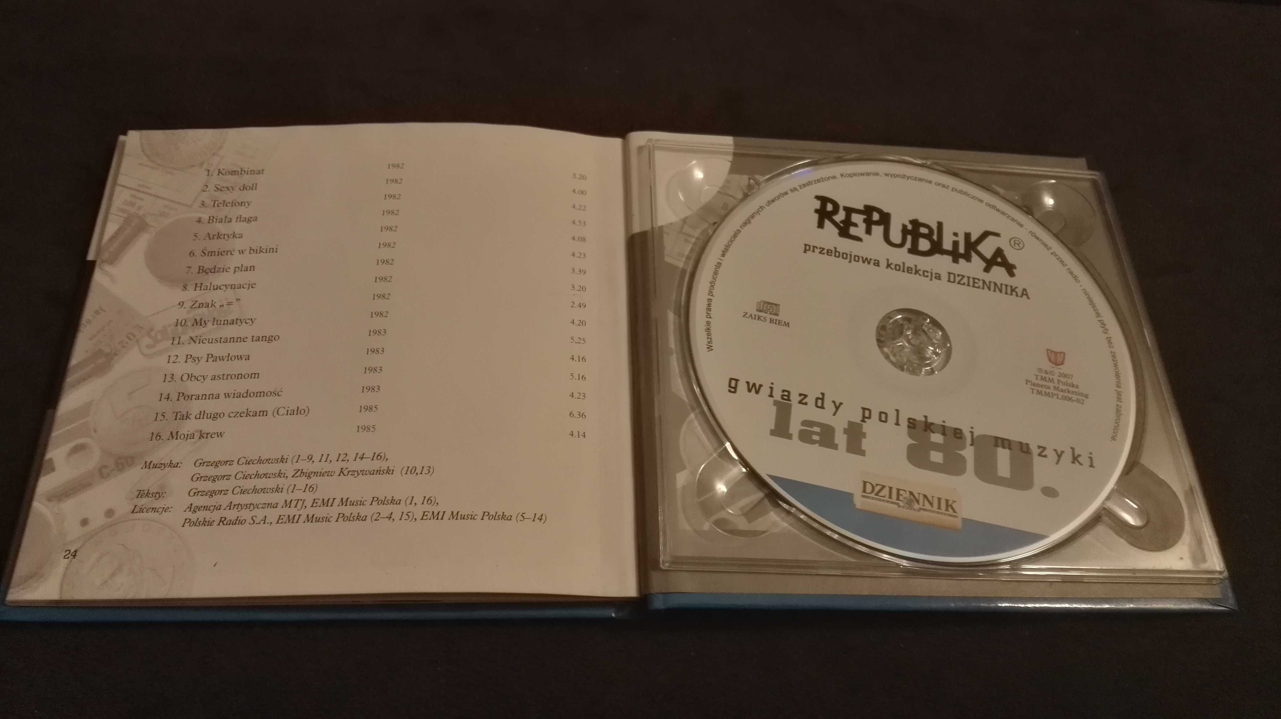 Płyta CD Republika Gwiazdy polskiej muzyki 2007 Kolekcja Dziennika