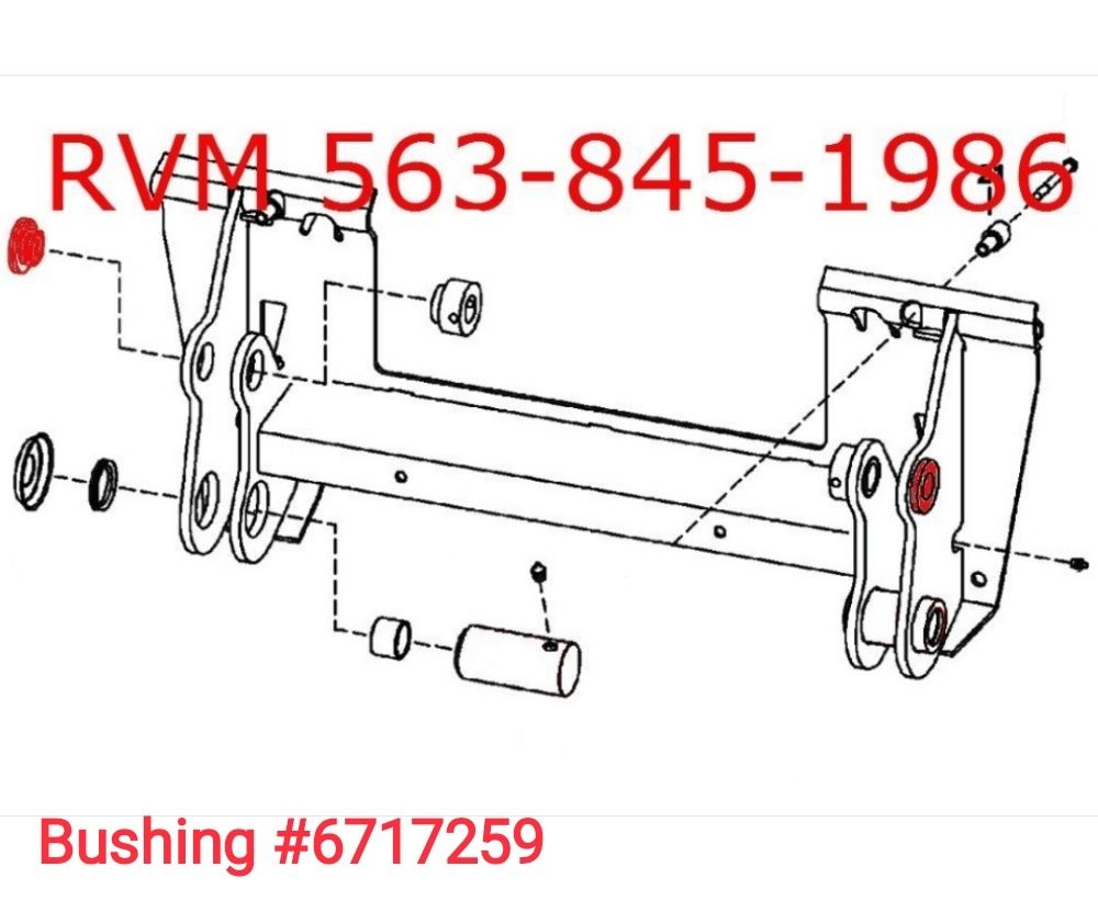 Втулки для Бобкет 6731979, 7145439, 6717259, 6717260 bushing bobcat