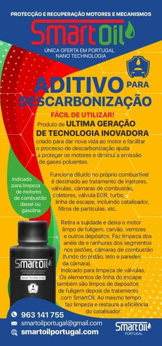 Aditivo descarbonização, limpeza catalizador e filtro de partículas