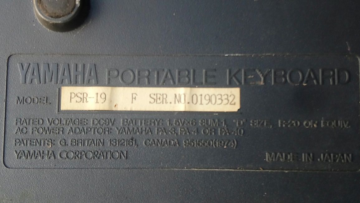 Keyboard Yamaha psr 19