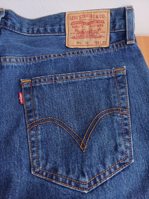 Винтажные джинсы мужские LEVIS 751 оригинал W38-40 L32