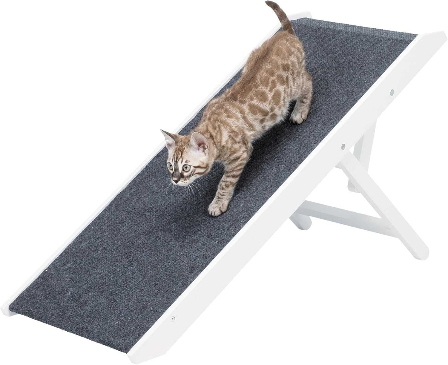 Rampa dla psa, kota drewniana z filcem 90cm do 40kg