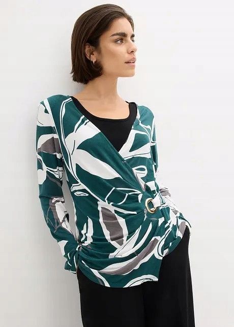 B.P.C bluzka wzorzysta z poduszkami r.40/42