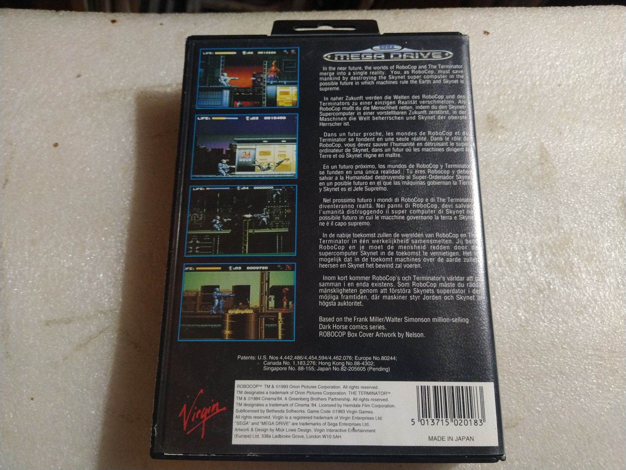 Jogo mega drive Robocop vs terminator