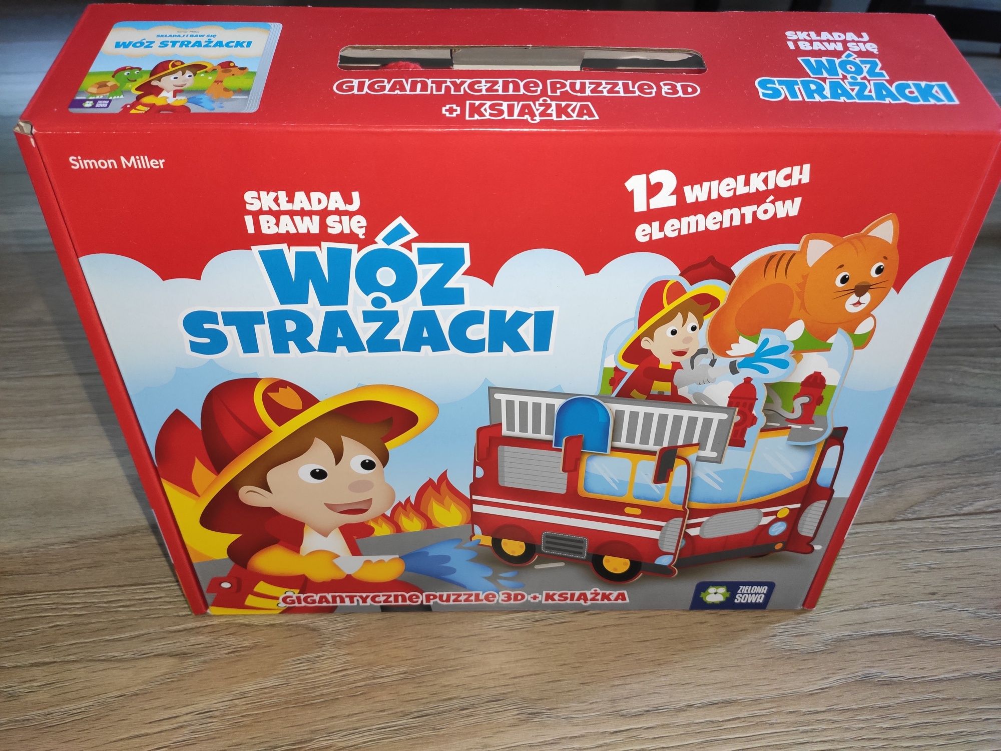 Puzzle 3D wóz strażacki dla 3-4 latka