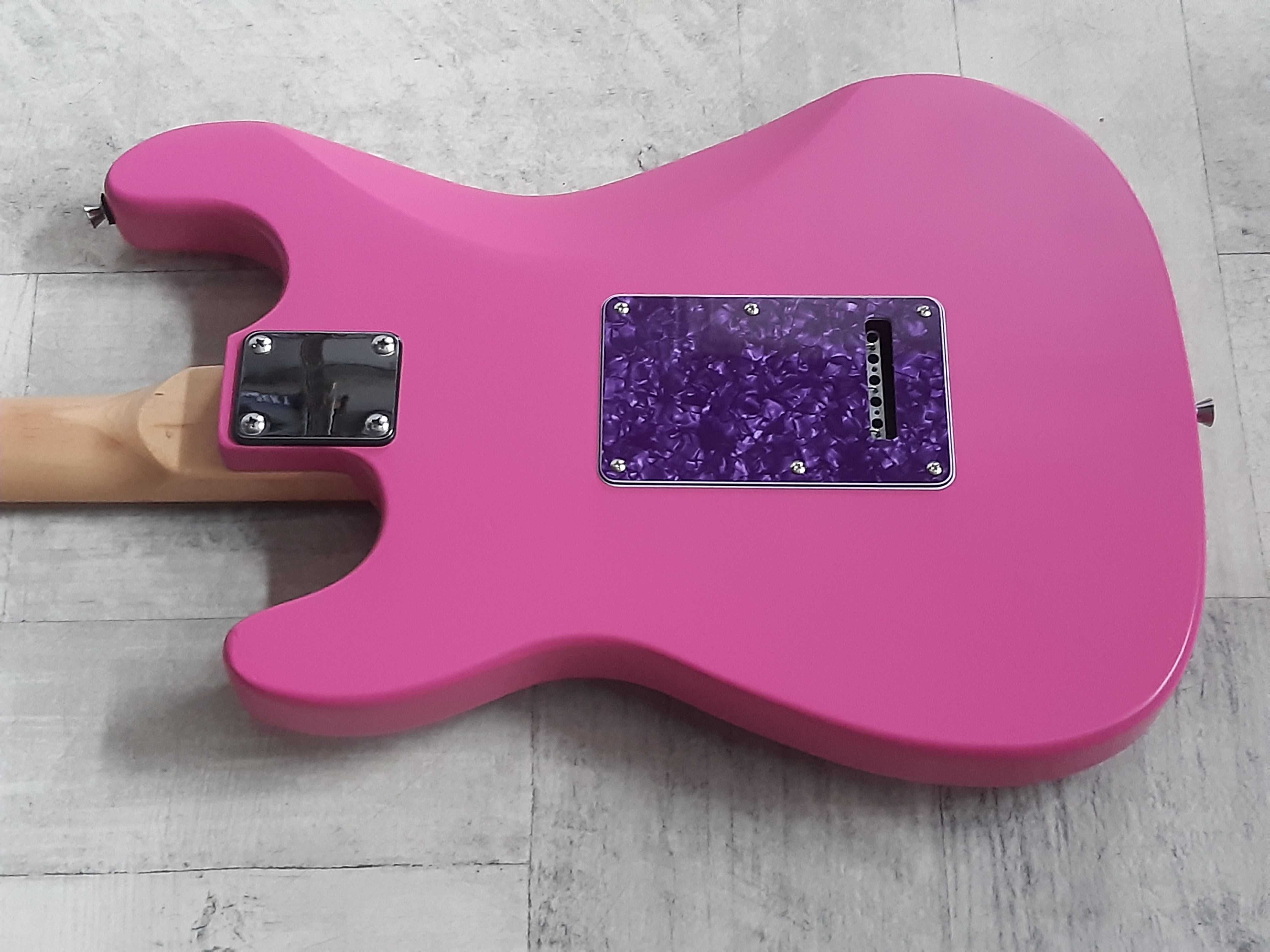 Piękna Gitara Stratocaster Pink Purple-HSS- wysyłka Gratis lub zamiana