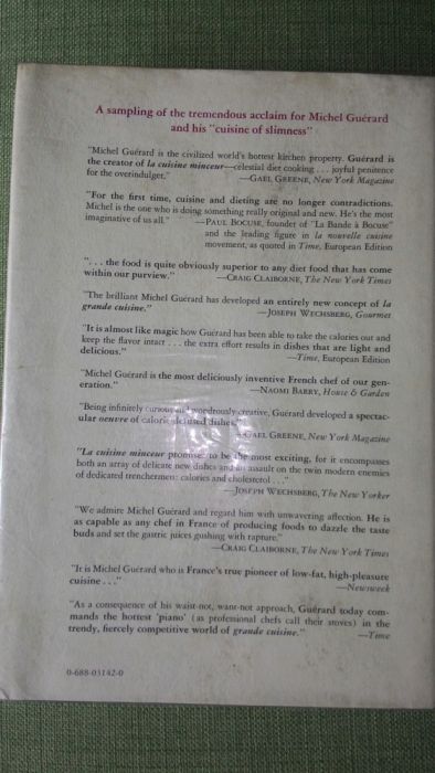 Livro de culinária / cozinha Michel Guerard's Cuisine Minceur