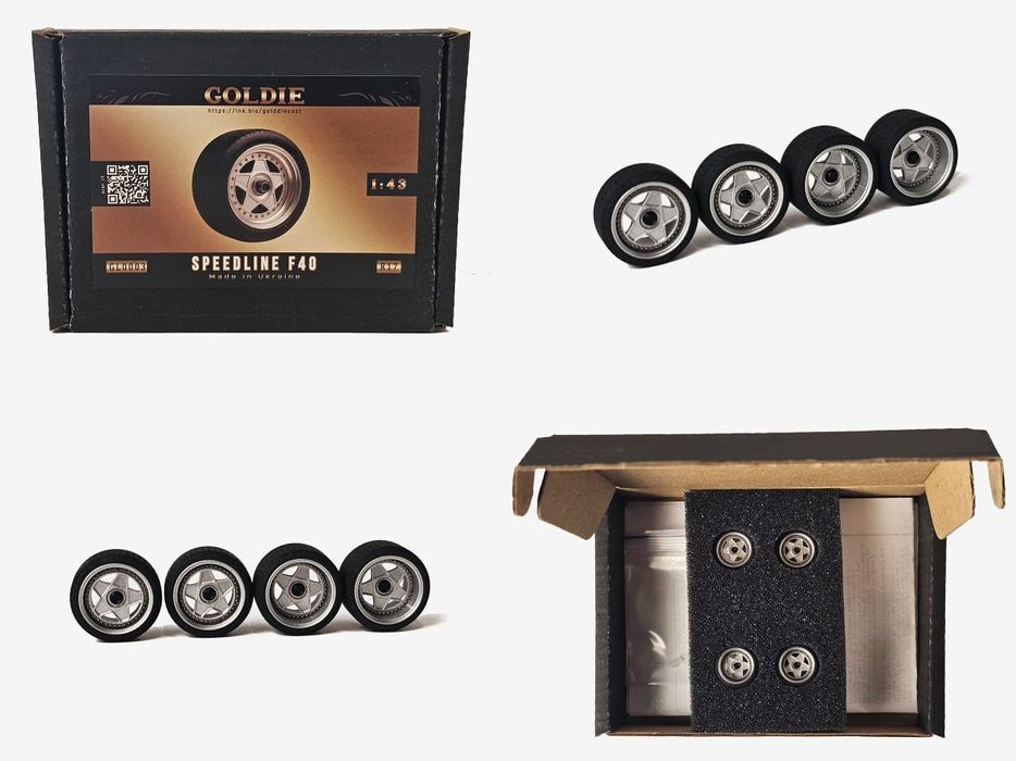 Колеса для масштабних молелей 1:43 Goldie