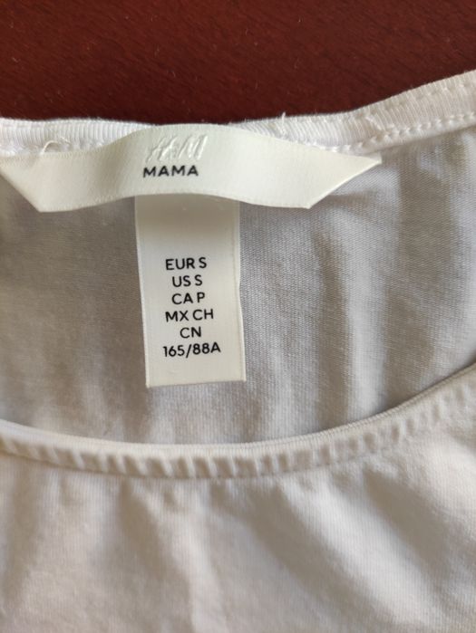 Koszulka ciążowa NOWA z długim rękawem H&M rozmiar S czarna lub biała