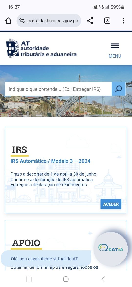 Entrega de declaração de IRS 2024