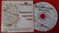 Komputerowe mapy miast Polski płyta cd.