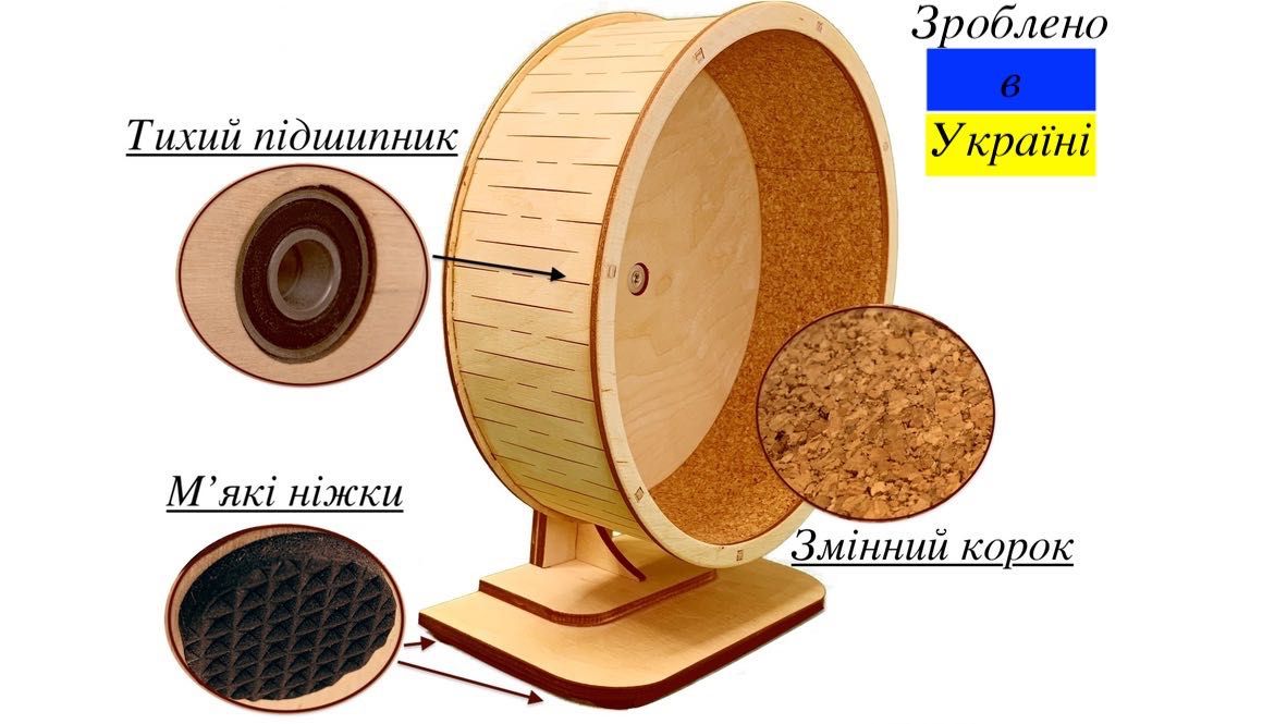 Тихе, безшумне колесо для гризунів.