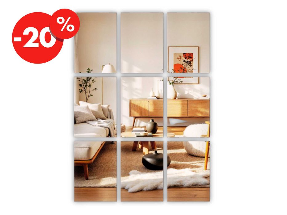 Lustra Samoprzylepne Lustro Przylepne Do Przyklejenia 9szt - OKAZJA