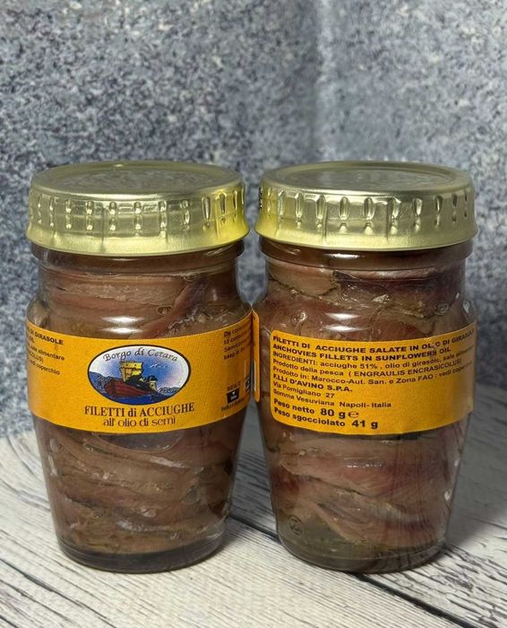 Філе анчоусів Borgo di Cetara в соняшниковій олії 80г