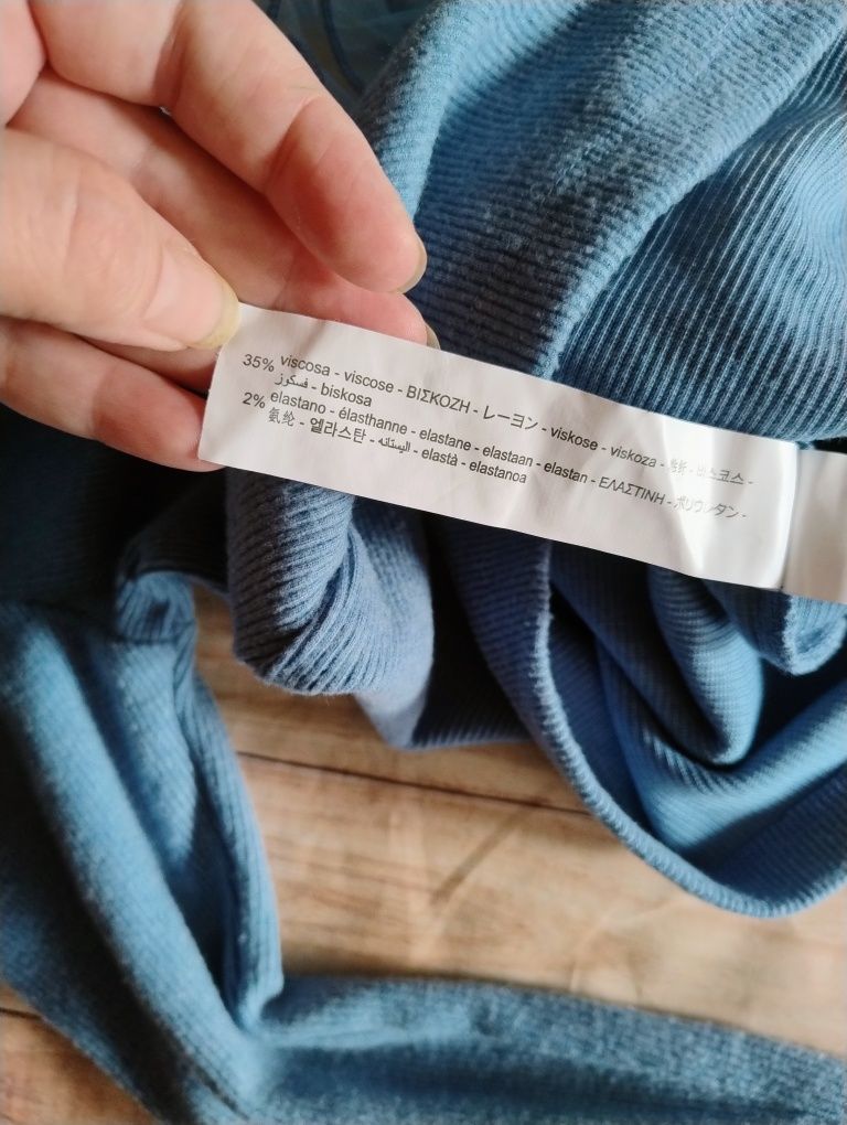 Krótki prążkowany sweterek Zara rozmiar M