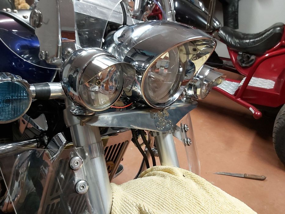 Lightbar lampy daszki poprzeczka Honda VTX 1300, 1800 halogeny