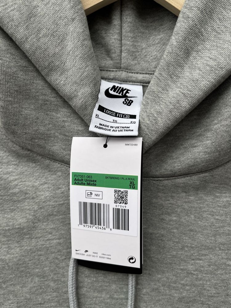 Оригінал Nike SB (M,L) Fleece Essential Logo Худи Кофта Худі FV7351
