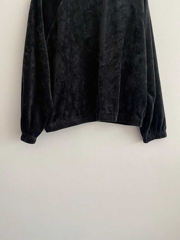 czarna bluza welurowa Cubus XL 42 basic welur bez kaptura