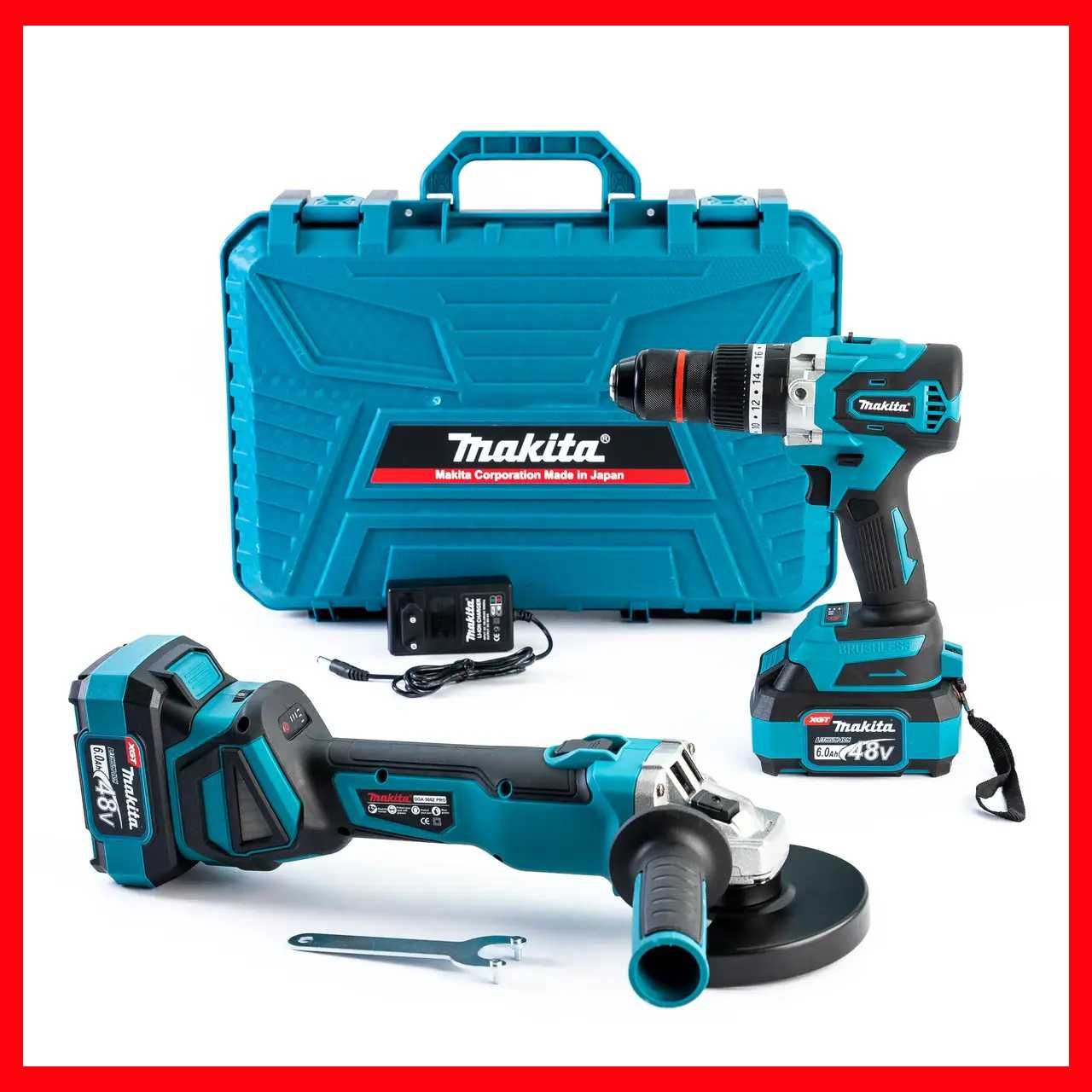 Акумуляторний набір болгарка та шуруповерт Makita 2в1. Арт. 77777