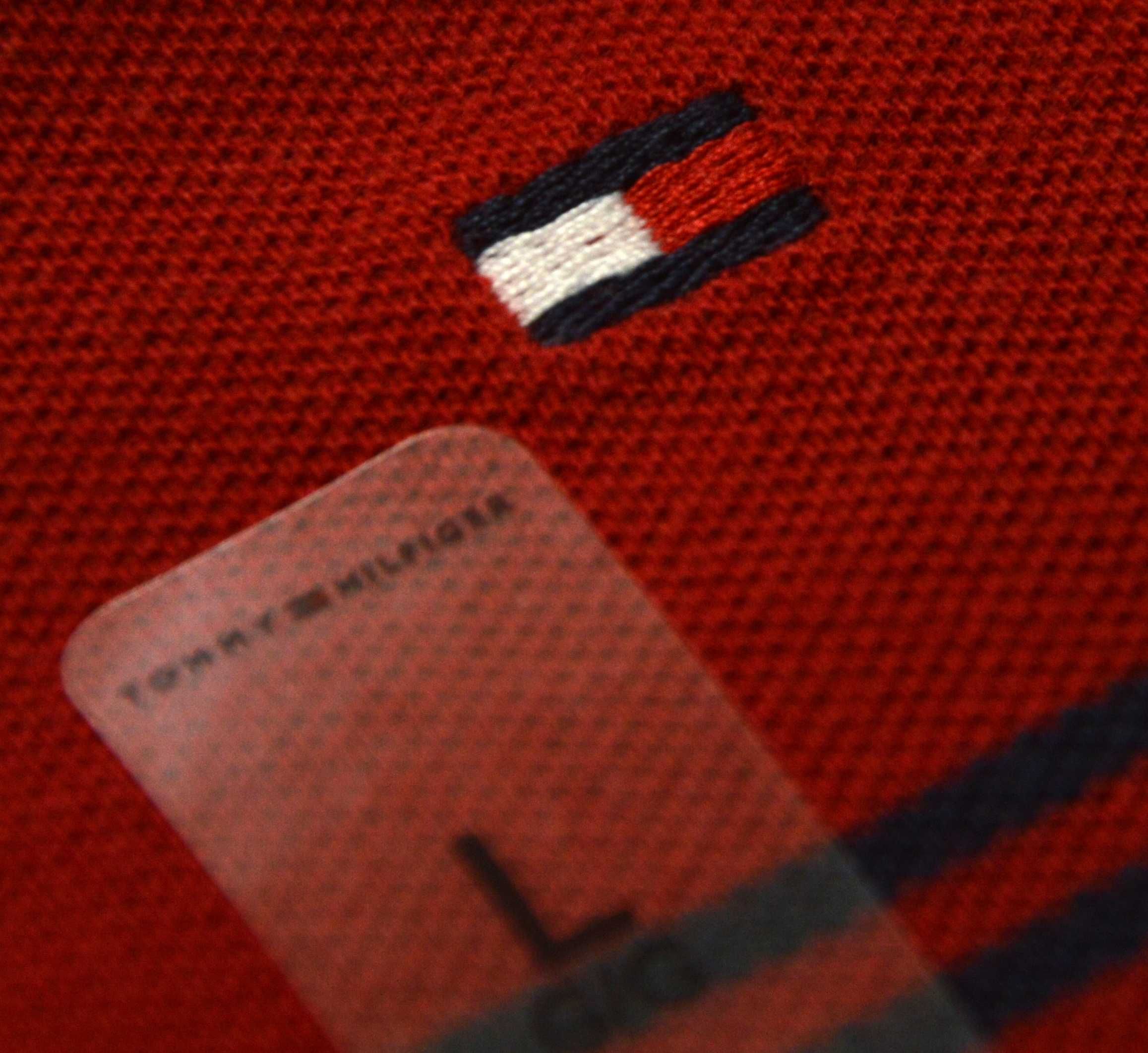 Polo Tommy Hilfiger Custom Fit Bordowy Kolor oryginał różne rozmiary