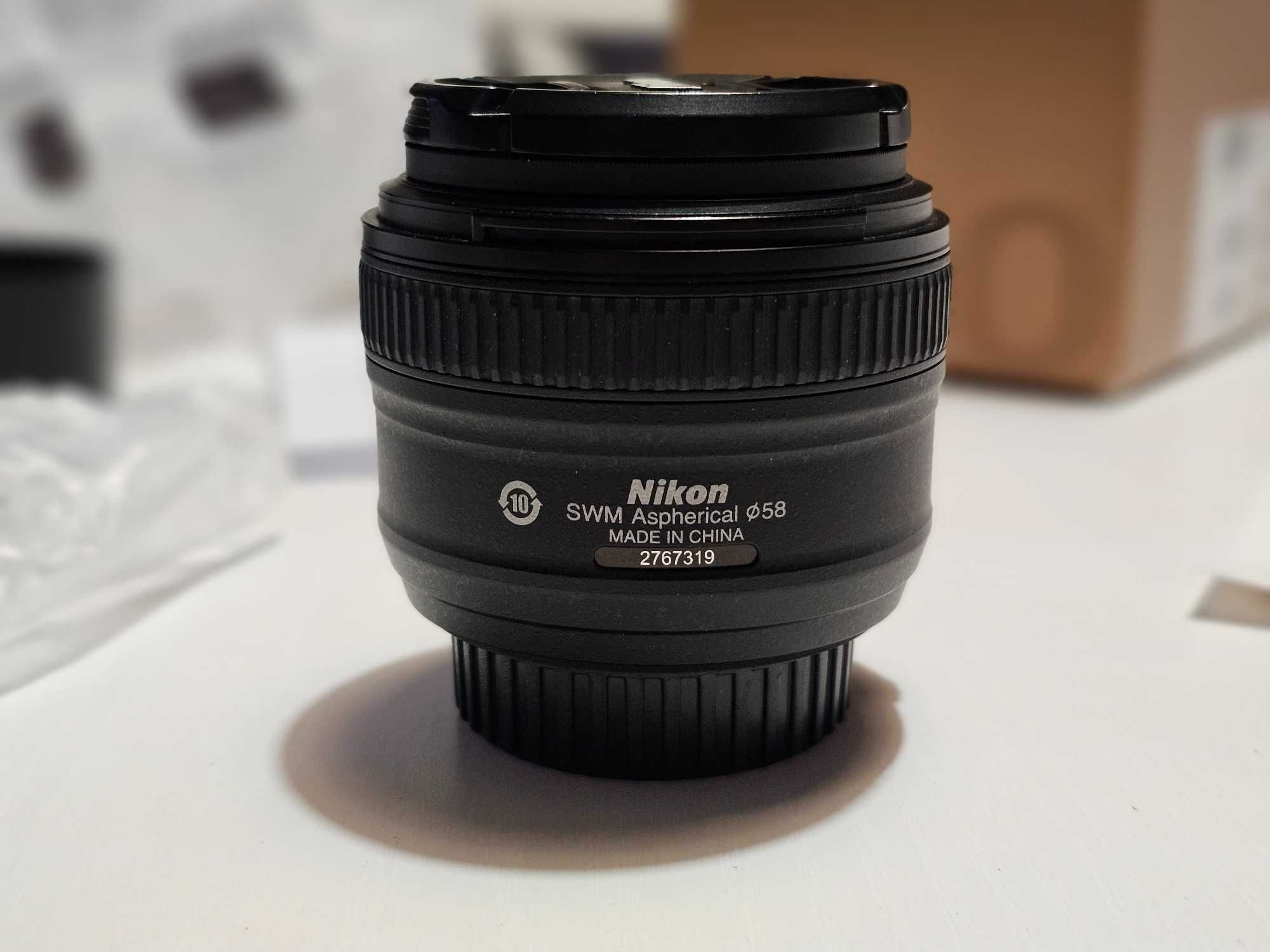 Nikon Nikkor 50 mm F1.8 G AF-S portretowy okazja, zestaw jak nowy UV