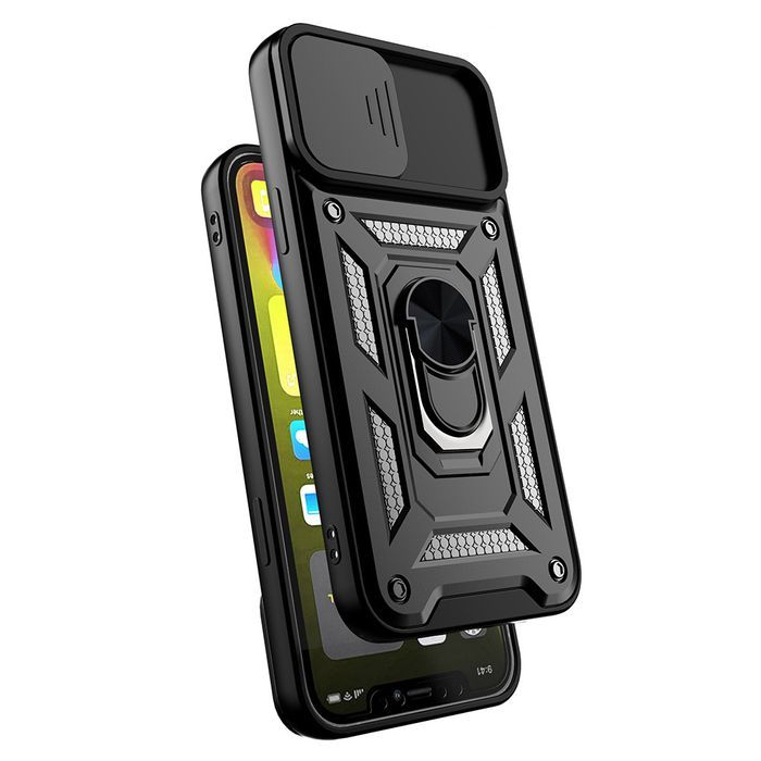 Slide Camera Armor Case Do Motorola Moto G04 Czarny