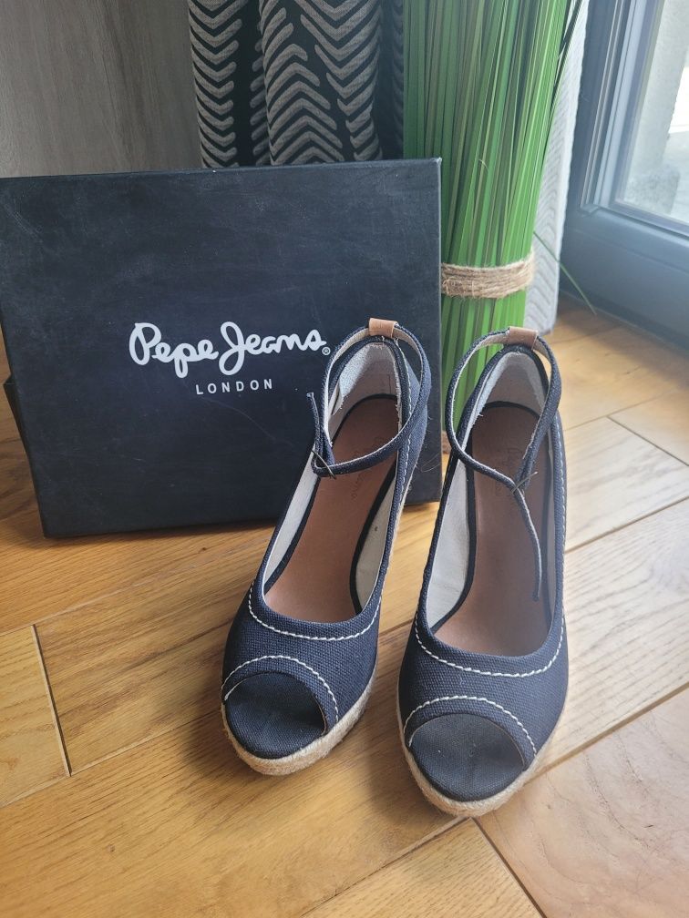 Espadryle buty na koturnie pepe Jeans r. 37