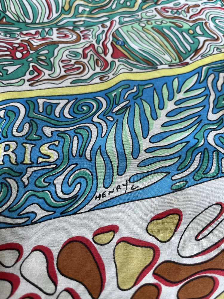 Хустка Hermes La Légende du Poisson Corail Mousseline de soie