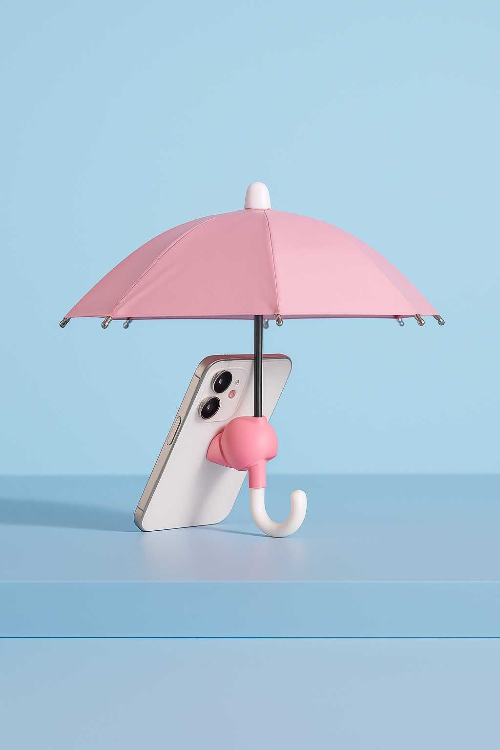 Mini parasolka do smartfona z uchwytem na przyssawkę