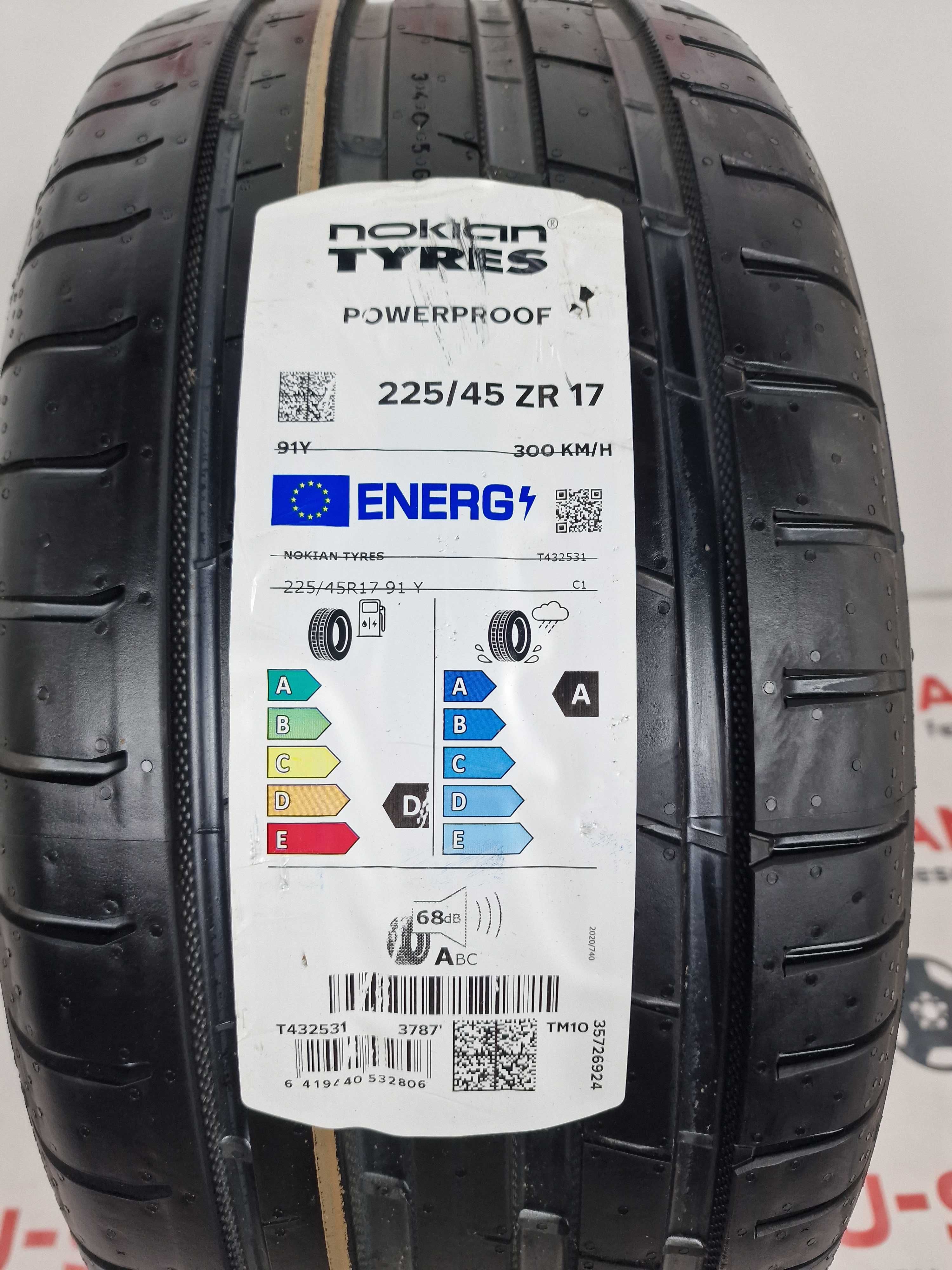 NOWE letnie OPONY 225/45R17 - Nokian Tyres PowerProof - Montaż GRATIS