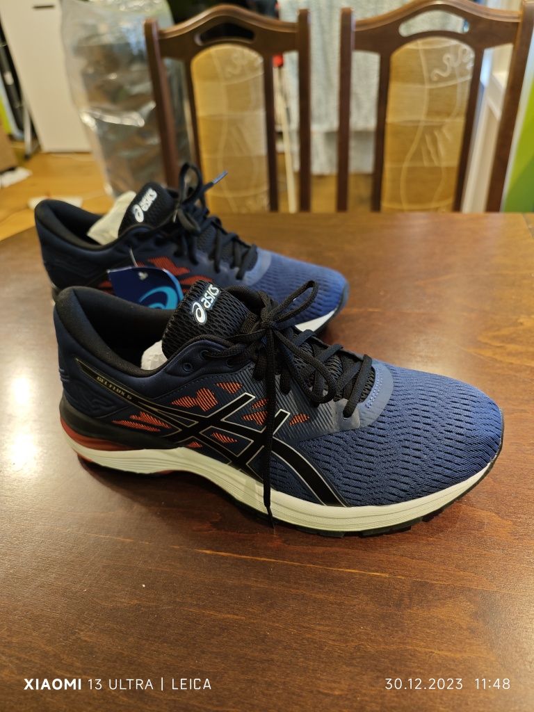 Buty do biegania Asics T811N Gel-Flux 5 niebieskie r. 46,5 nowe gwar.